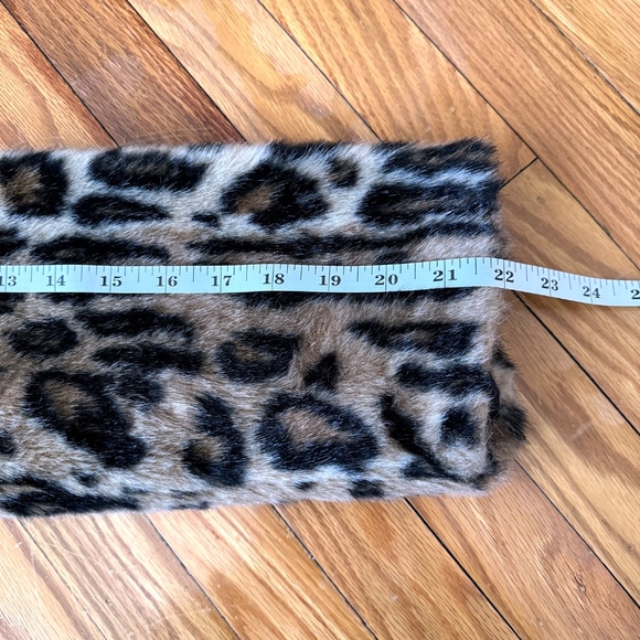 NWOT ASOS Leopard Animal Print Faux Fur Short Notched Collar Coat US 6 Small - Picture 12 of 12